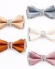 Silver diamond bow ties, men's diamond bow ties, stylish Korean-style bow ties for groomsmen and groomsmen, manufacturer.