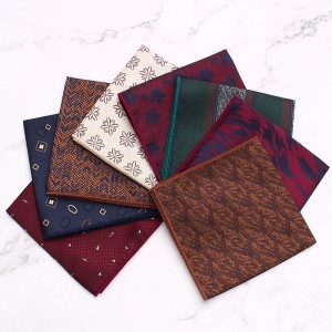Formal business squares, wedding suit pocket squares, patterned chest scarves, handkerchiefs, small party squares, suit accessories manufacturer