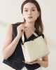 2025 new top-grain cowhide bag, trendy large-capacity bucket bag, simple and versatile genuine leather shoulder and crossbody handbag