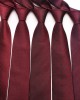 Wine-red vintage men's groom and groomsmen wedding ties, yarn-dyed polyester business ties, wholesale.
