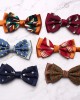 New double-stitched men's bow ties, trendy yarn-dyed jacquard suit accessories, and vintage bow ties, available for wholesale
