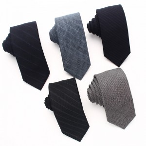 Lei'er business striped wool jacquard tie, 5.5cm men's tie, groom's and groomsmen's suit tie, in stock.