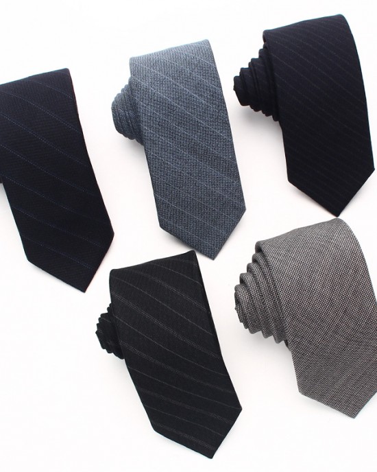 Lei'er business striped wool jacquard tie, 5.5cm men's tie, groom's and groomsmen's suit tie, in stock.