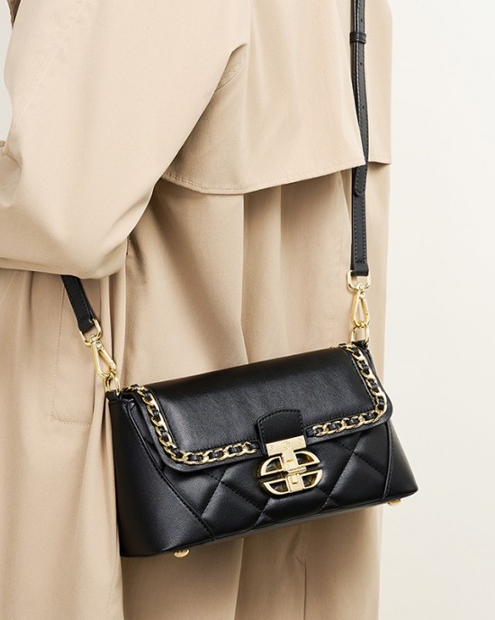 Order a niche new genuine leather women's bag, heavily embroidered baguette small square bag, chain bag, luxury crossbody underarm bag.