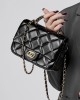 Women's bags, 2025 New Chanel-style metal chain diamond-patterned handbag, versatile shoulder and crossbody used women's bag.