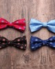 New men's bow ties, stylish boxer-style business casual polyester bow ties, manufacturer, and wholesale men's striped bow ties.