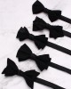 Men's black bow ties in stock, business-chic, retro, double-layered bow ties for shirts and suits, banquet accessories, bow tie manufacturers