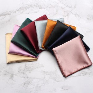 Solid-color British-style pocket squares for men's suits, chest scarves for formal attire for banquets and wedding photography.