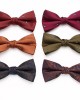 Men's bow tie, British striped business tie, Korean style, groom's wedding shirt, suit tie accessory.