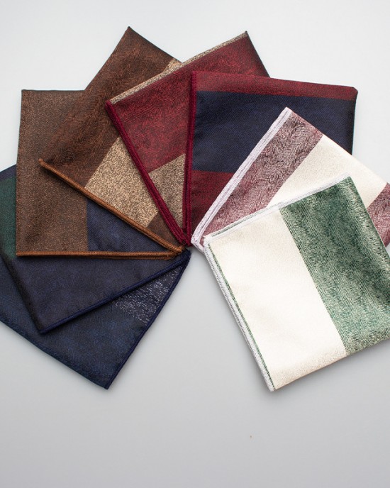 New men's suit pocket squares, thick striped, retro-style, fashionable gentleman handkerchiefs, in stock, wholesale